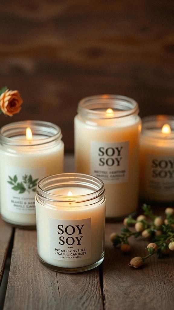 Botanical Scented Soy Candles In Recyclable Jars