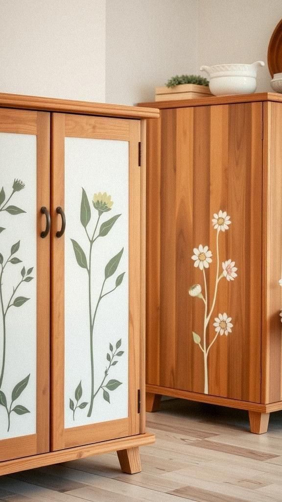 Botanical Stenciled Furniture Makeovers