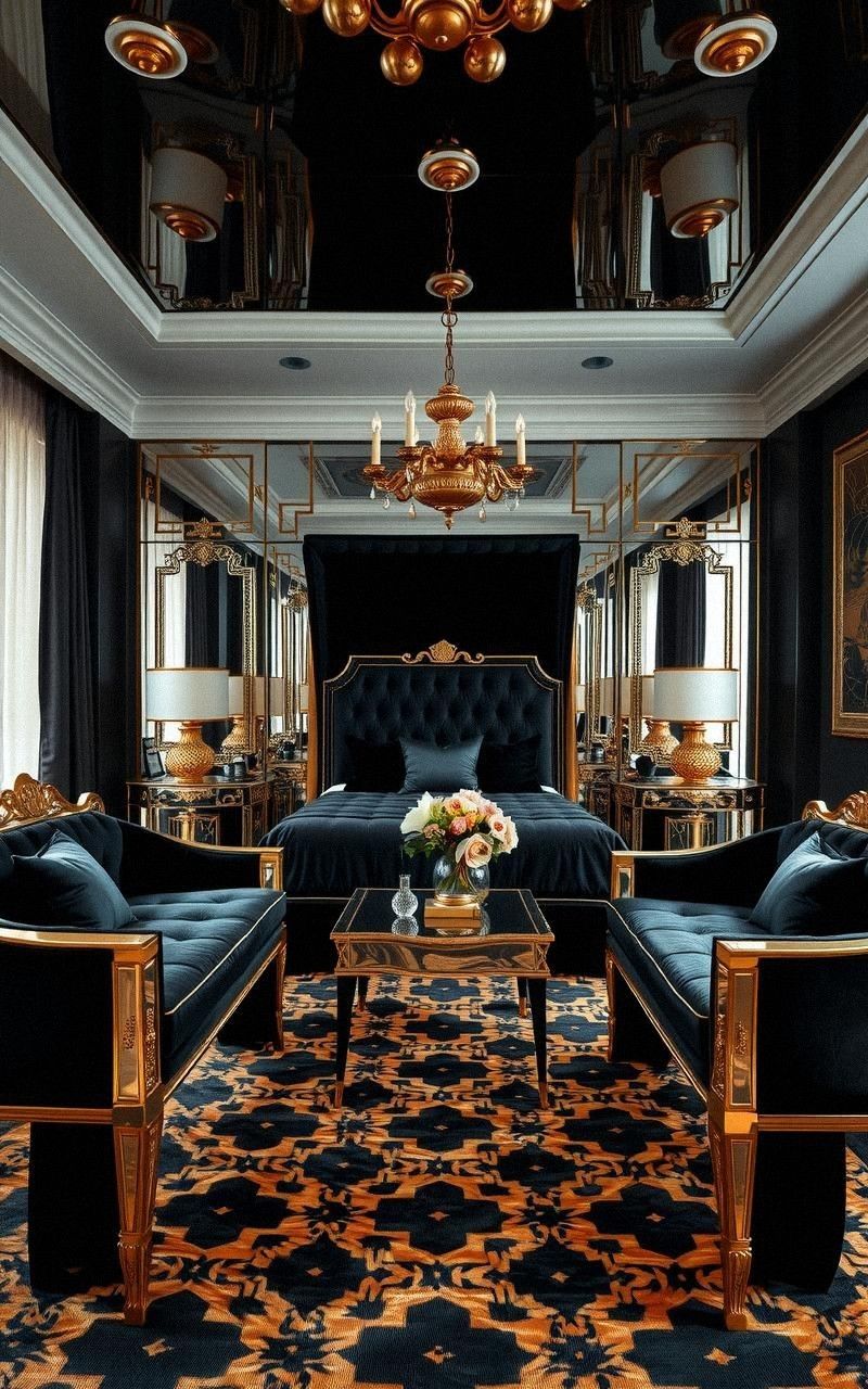 Glamorous Art Deco Vintage Bedroom Makeover