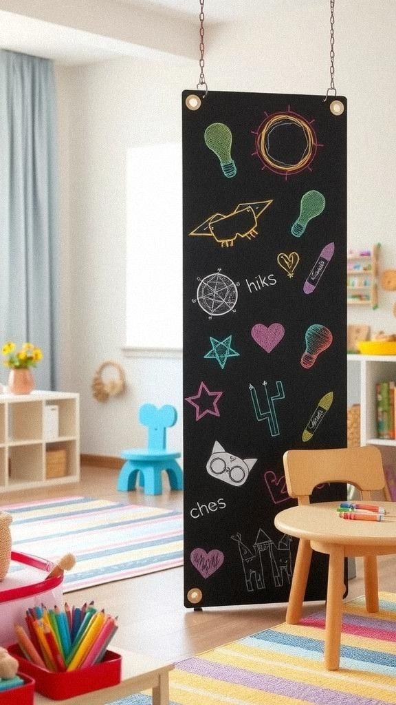 Chalkboard Panel Divider For Kids’ Zones