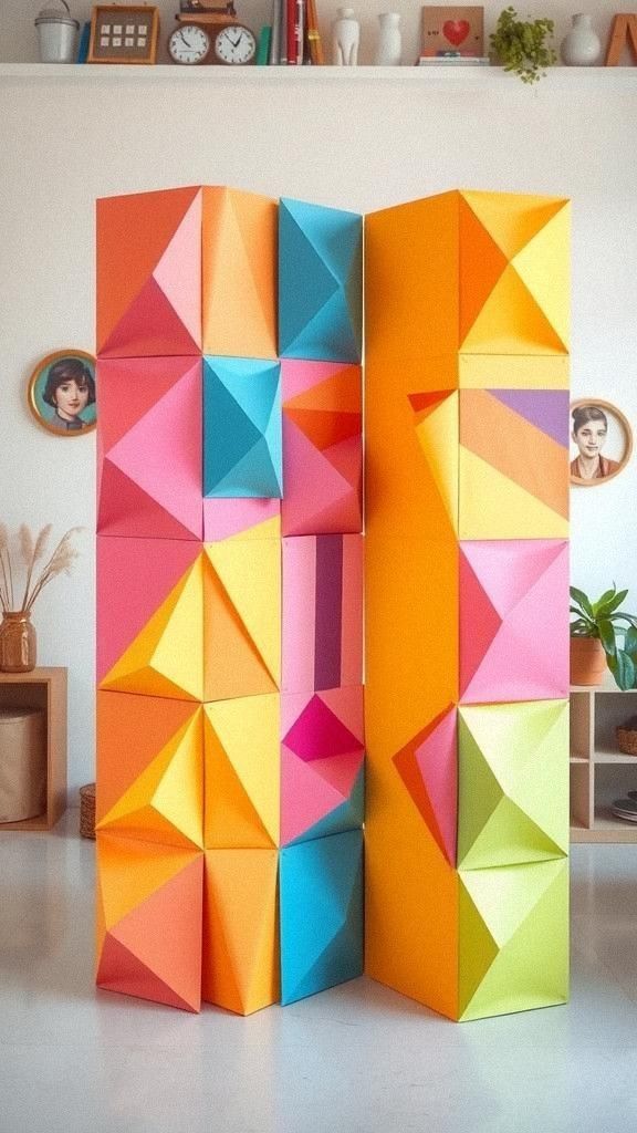 Origami Paper Panels For Artistic Flair