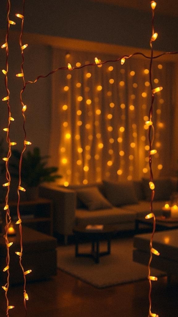 String Light Divider For Cozy Ambiance