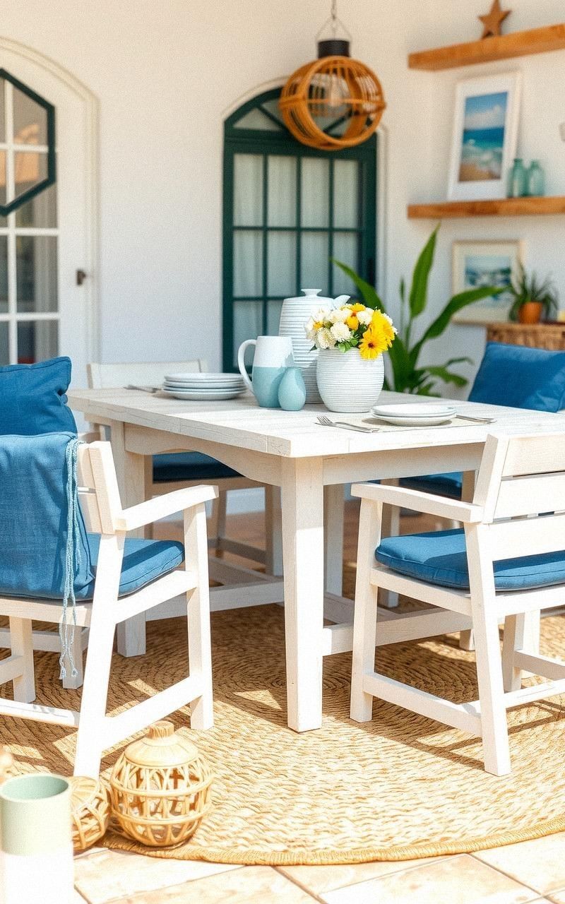 Coastal Vibes With White-Washed Furniture