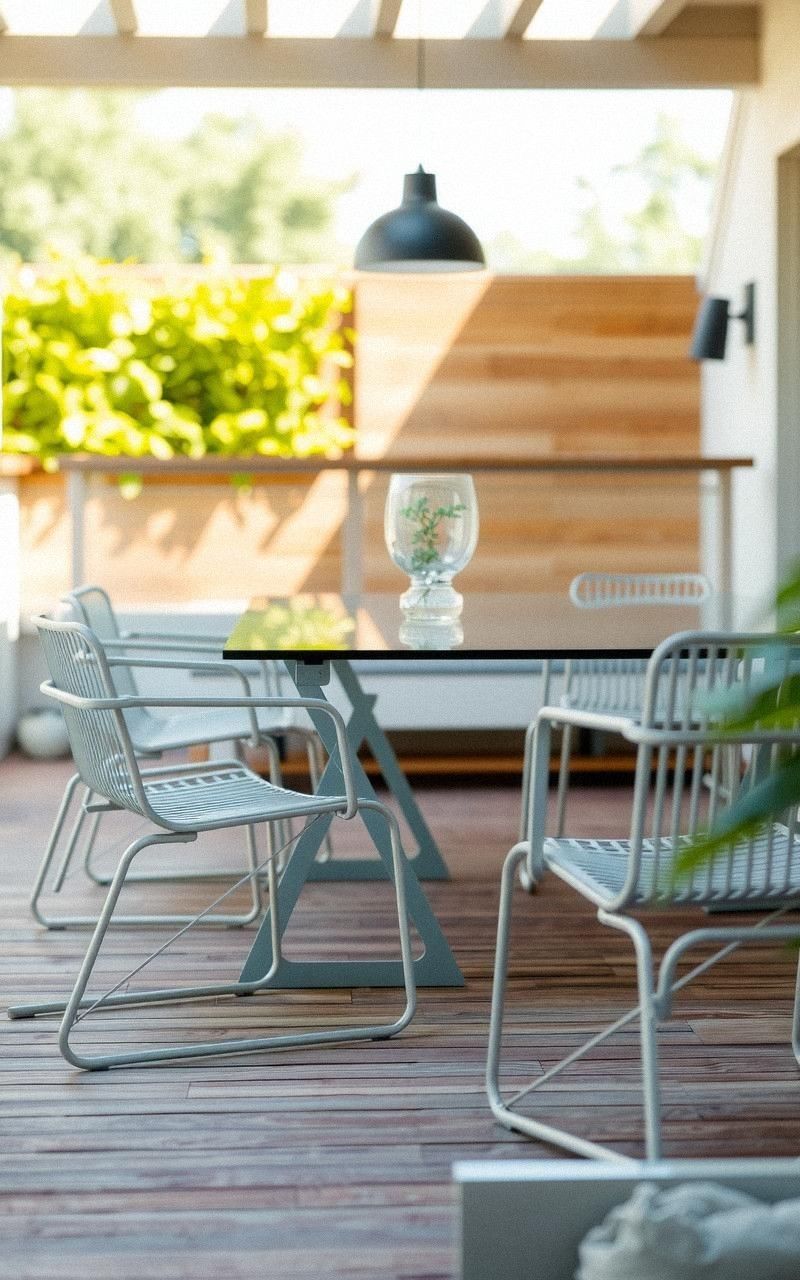 Modern Minimalist Glass Table Setup