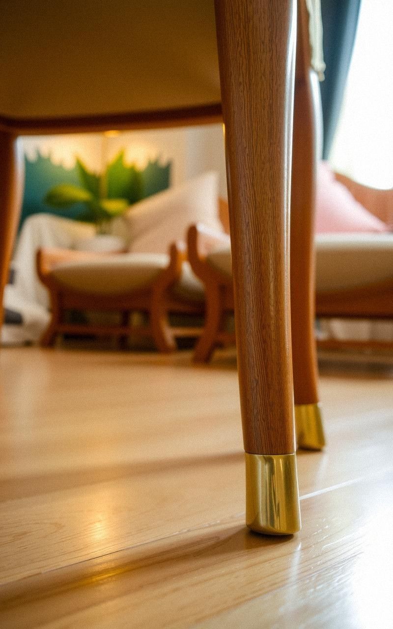 Accent Furniture Legs with Brass Caps