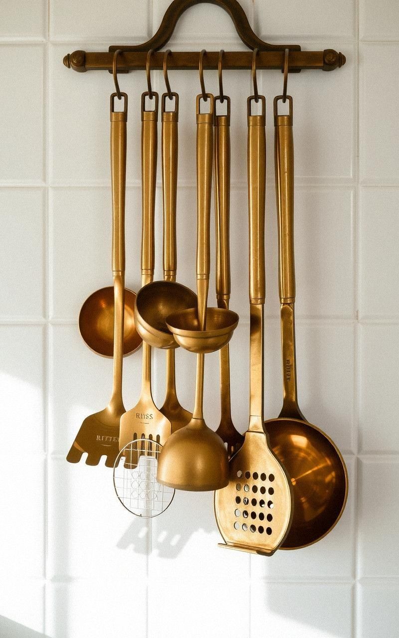 Incorporate Brass Accents in Kitchen Utensils