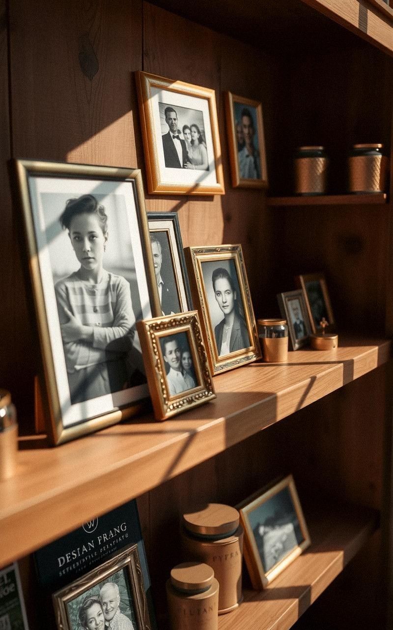 Incorporate Brass Frames for Photo Displays