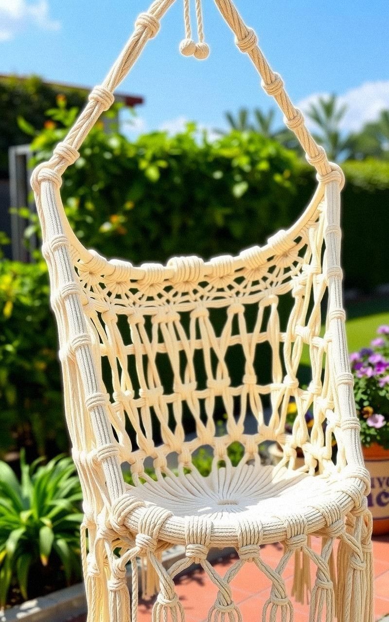 Cozy Macramé Hammock Chair For Relaxation Spots