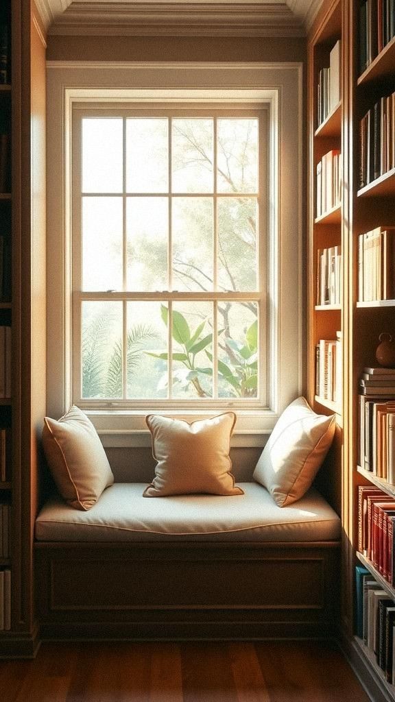 Built-In Window Seat With Cushions