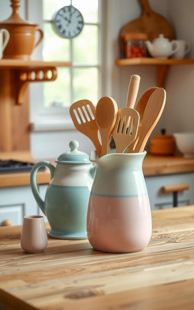 Ceramic Pitchers Used As Functional Decor