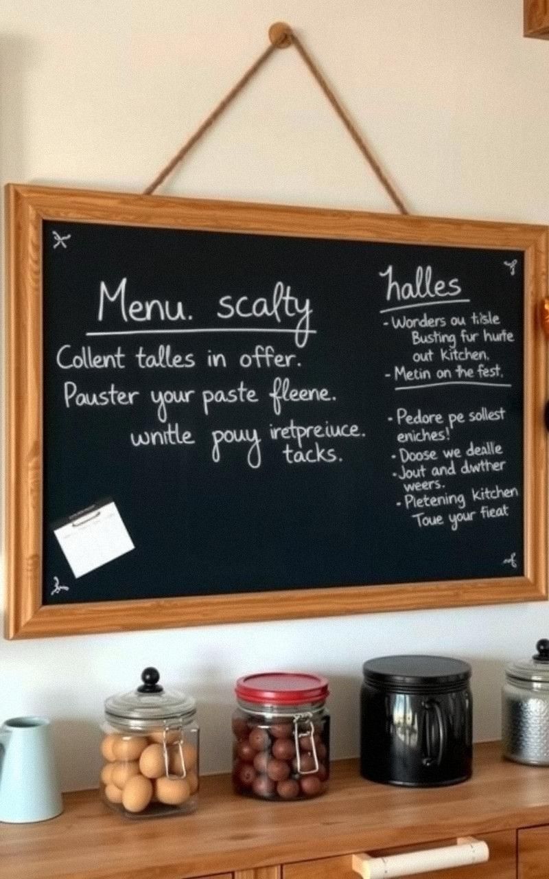 Charming Chalkboard For Menus And Notes