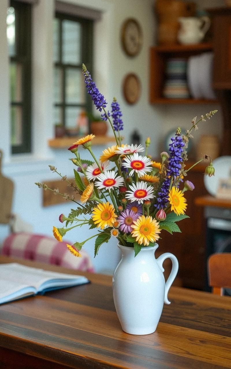 Floral Centerpieces Using Fresh Wildflowers