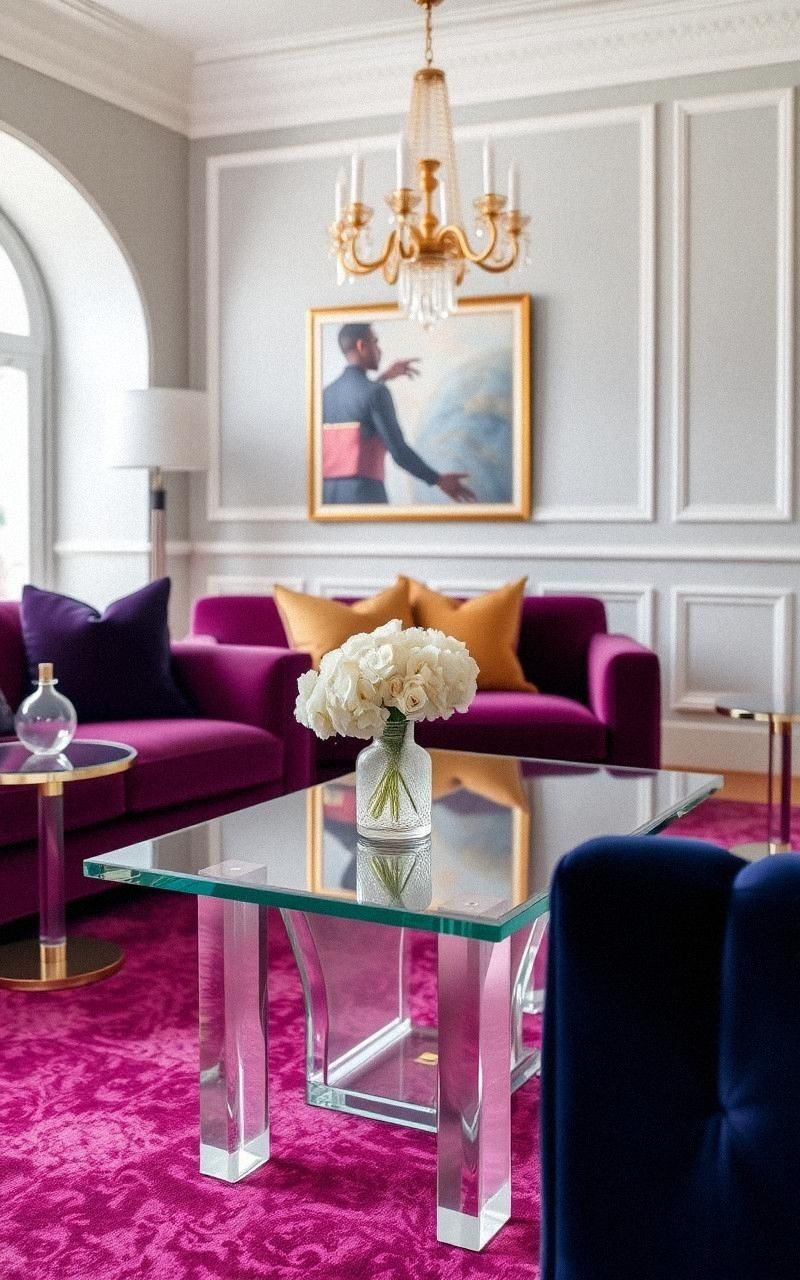 Incorporate Glass And Lucite For Modern Elegance