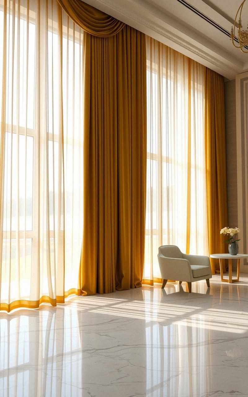 Floor-to-Ceiling Drapes for Dramatic Impact