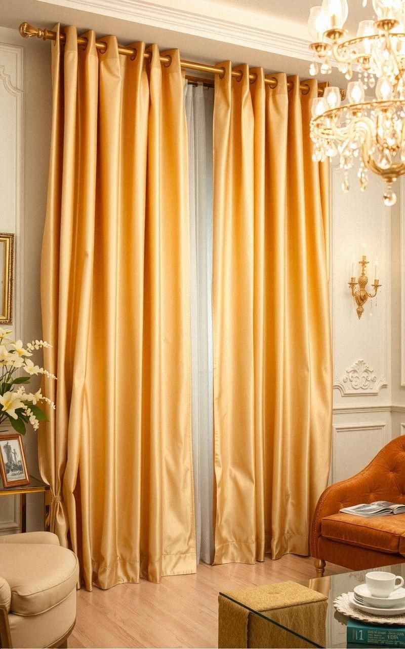 Silk Satin Curtains for Smooth Lustrous Finish