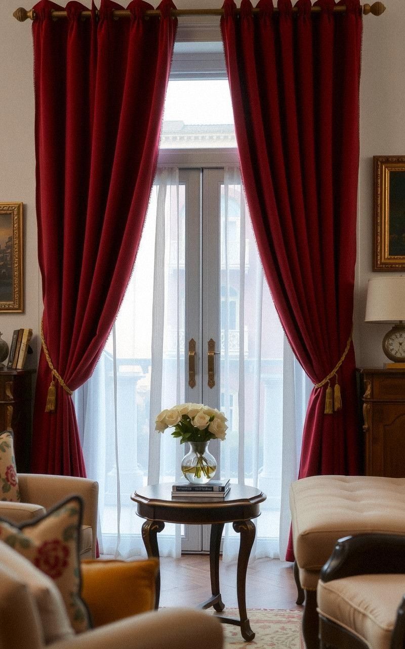 Tie-Back Curtains for Elegant Window Framing
