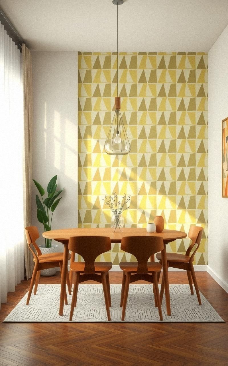 Bold Patterned Wallpaper For Accent Wall