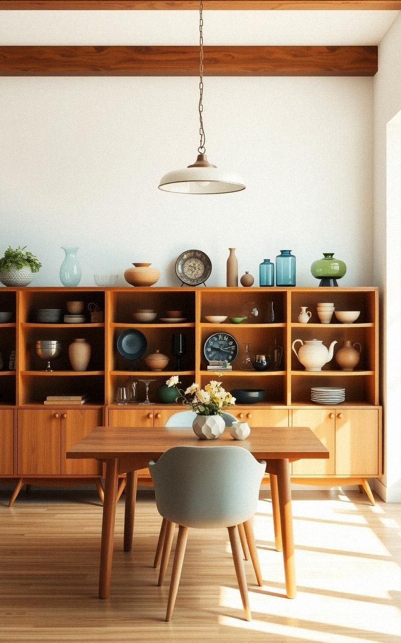 Open Shelving With Curated Vintage Finds
