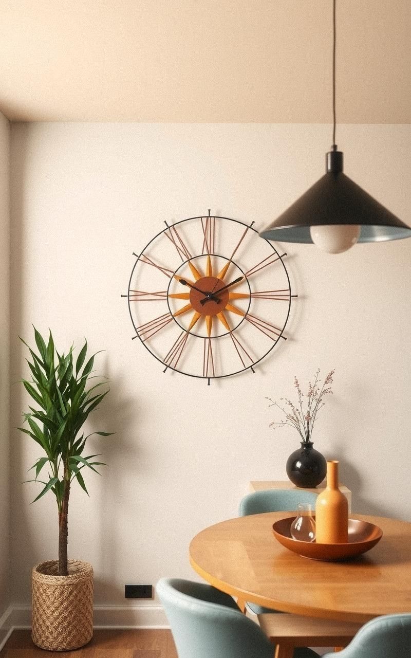 Statement Clock With Retro Design Elements