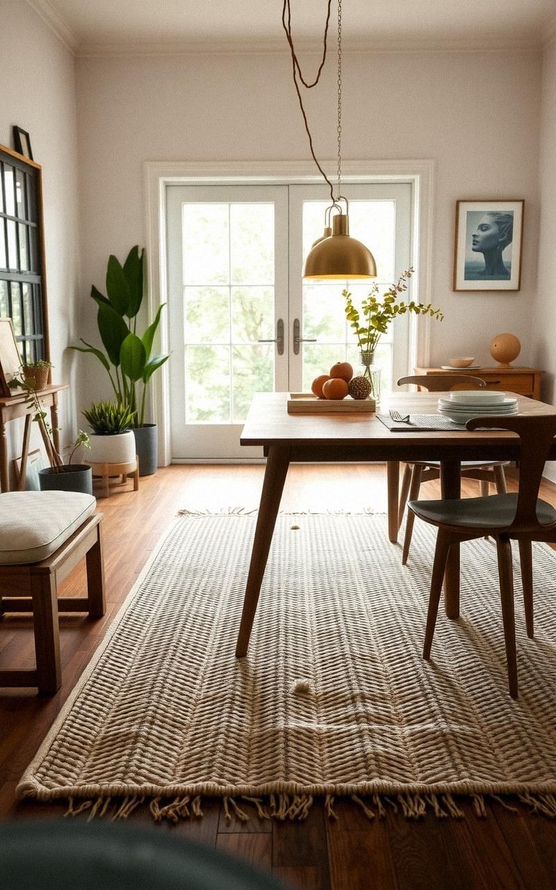 Textured Wool Rug To Anchor The Space