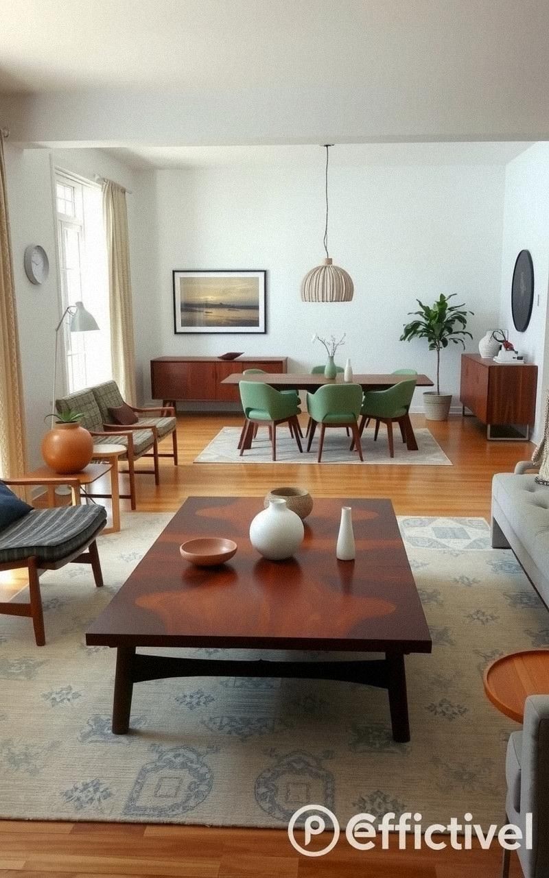 Walnut Coffee Table For Adjacent Lounge Area