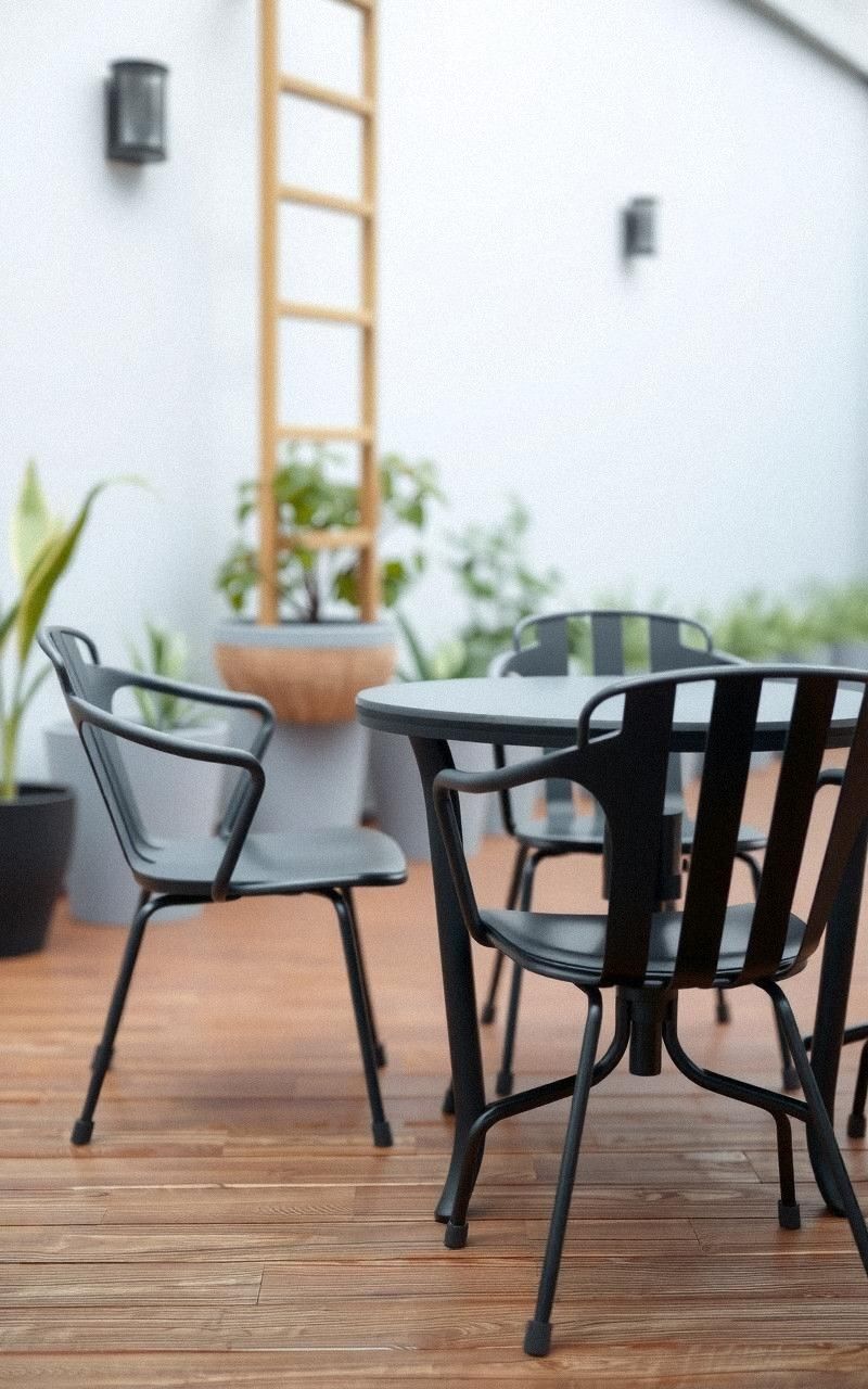 Matte Black Metal Accents For Modern Touch