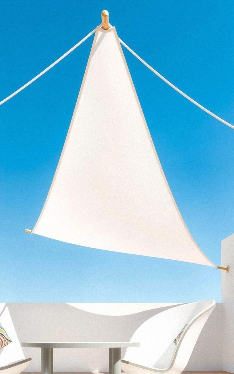 Minimalist Shade Sails For Clean Outdoor Cover