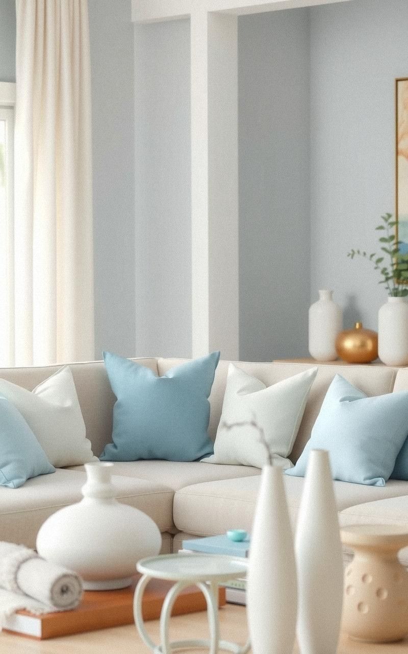 Incorporate Soft Blue Accents for Ocean Vibes