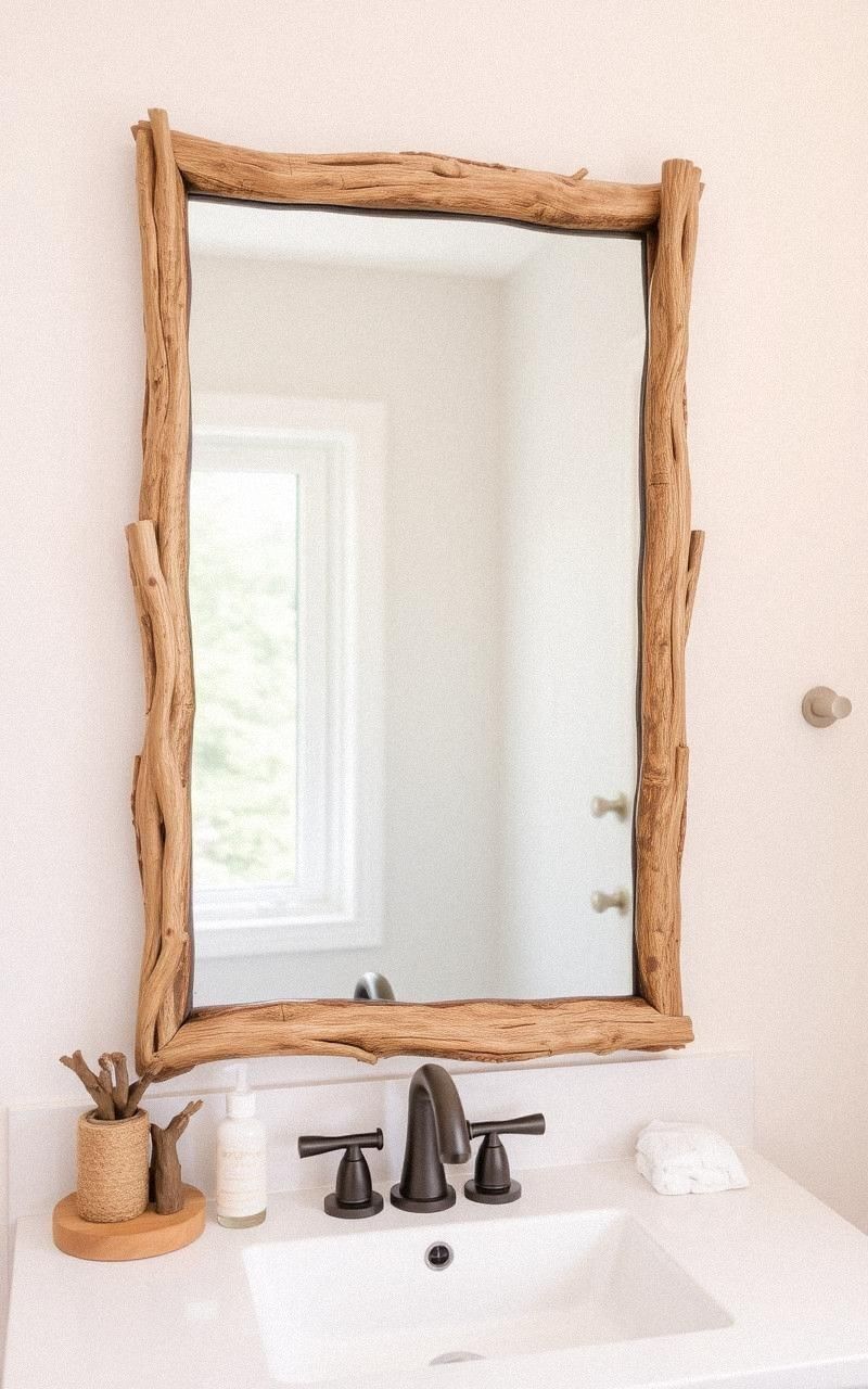 Driftwood Mirrors for Rustic Appeal