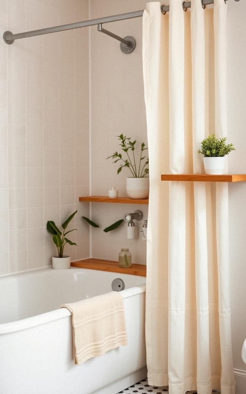 Natural Fiber Shower Curtains for Softness
