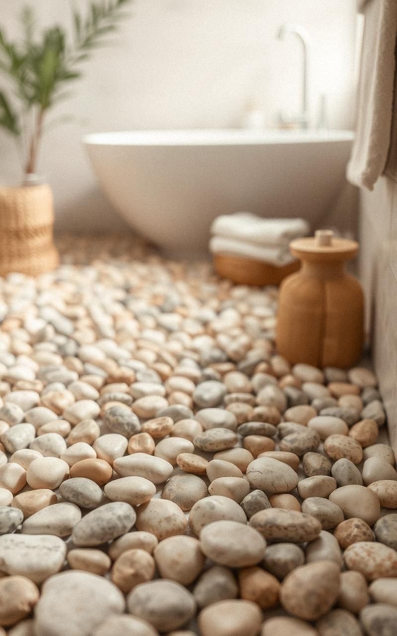 Pebble Flooring for a Spa-Like Feel