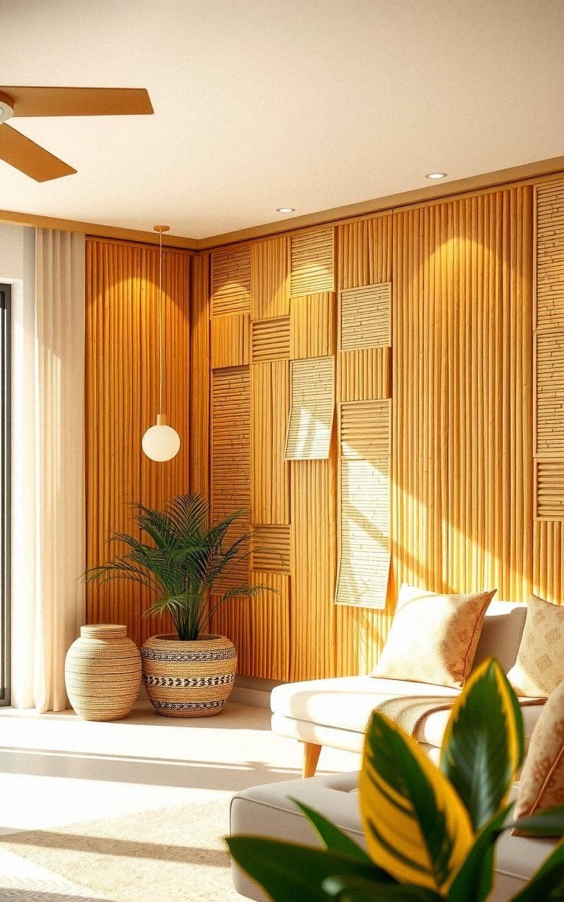 Install Bamboo Wall Panels For Tropical Vibes