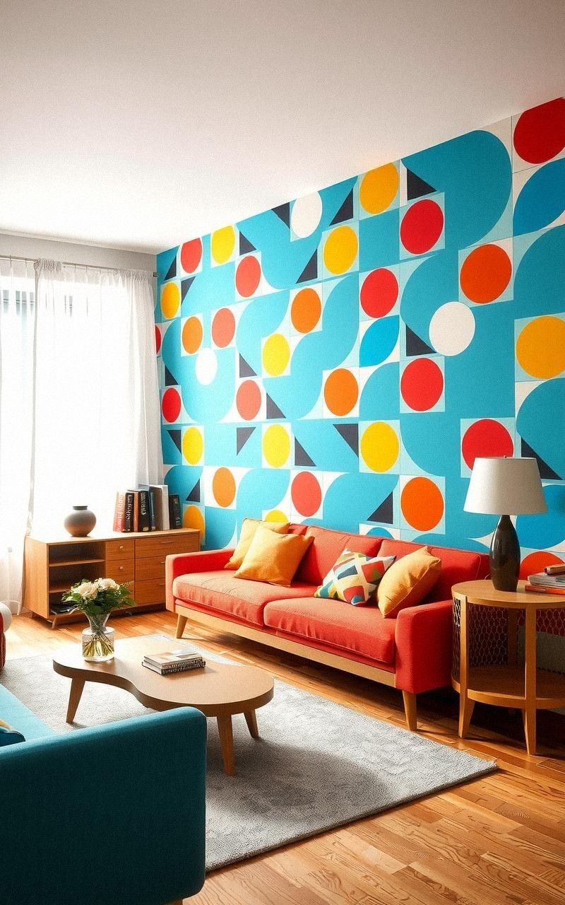 Bold Geometric Patterns for a Statement Wall