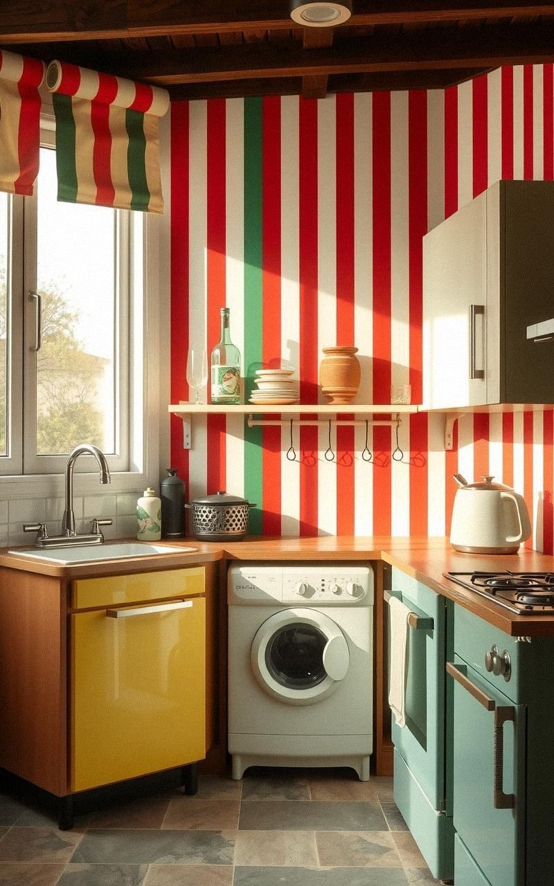 Bold Stripes to Create a Retro Modern Look