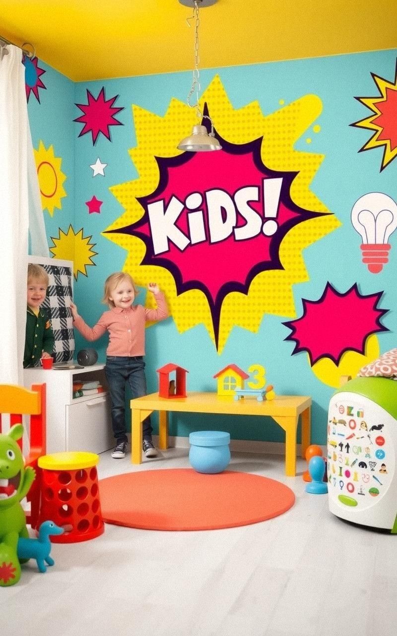 Pop Art Inspired Wallpaper for Bright Fun