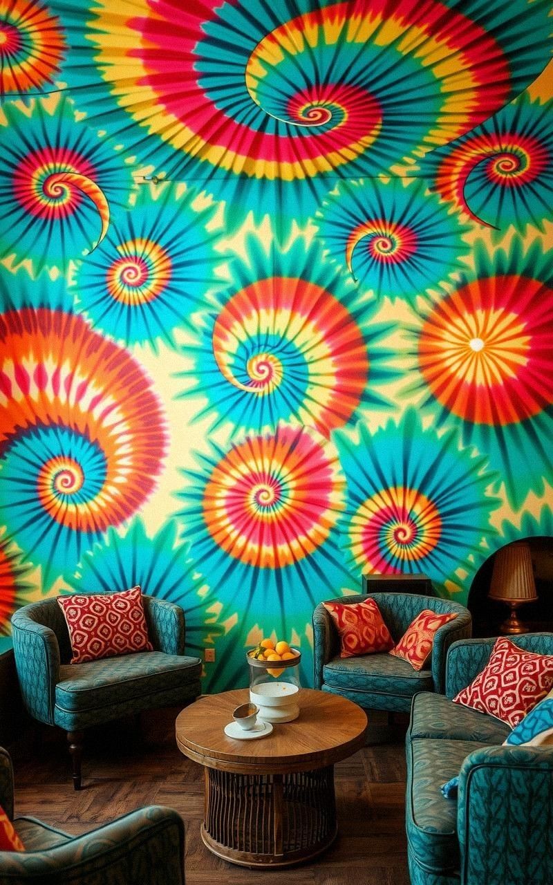 Retro Tie-Dye Patterns for Bohemian Flair