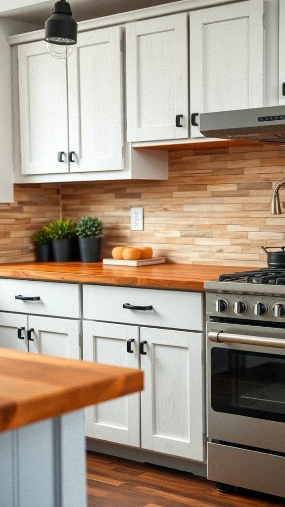 Feature Distressed Cabinetry For Vintage Character