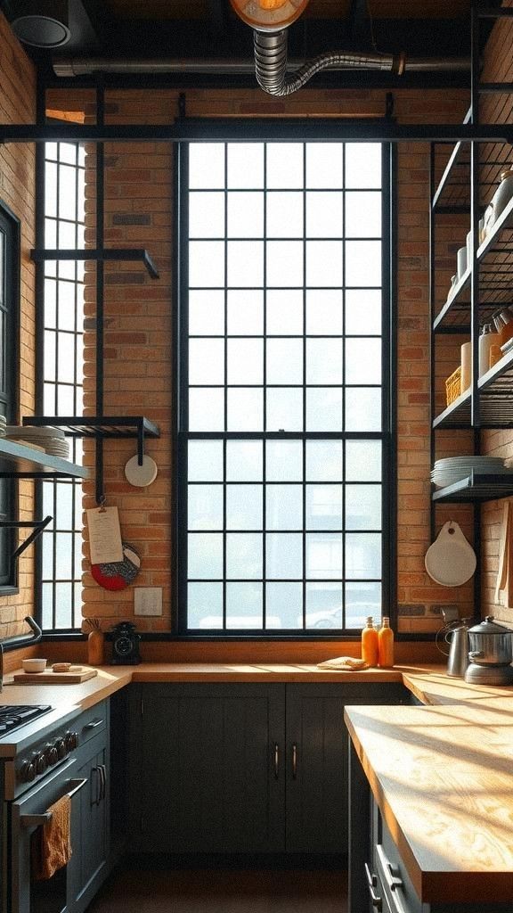 Include Large Industrial Windows For Natural Light