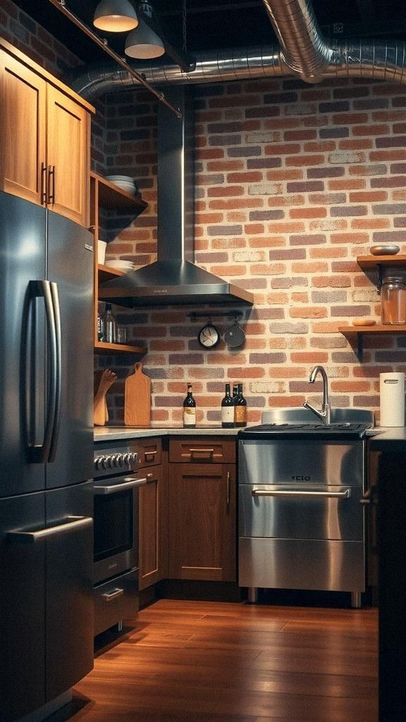 Mix Modern Appliances With Rustic Elements