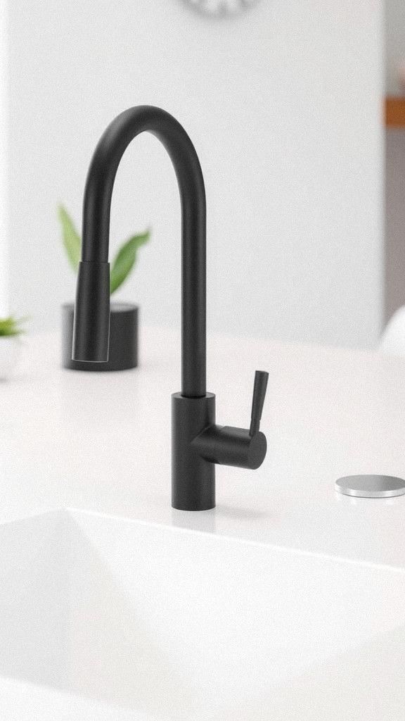 Slim Profile Kitchen Faucets With Matte Finish
