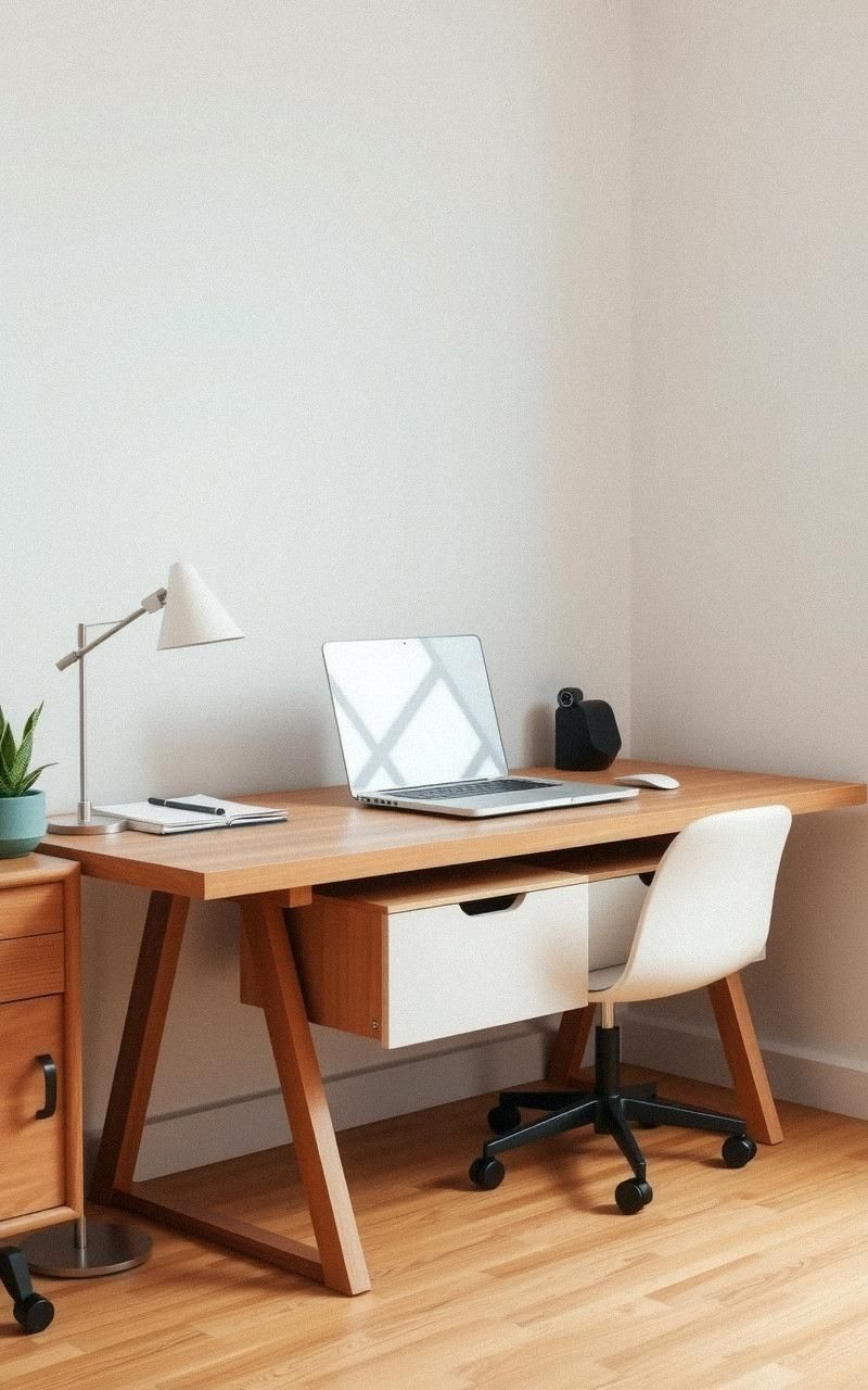 Compact Laptop Stand With Storage Drawers