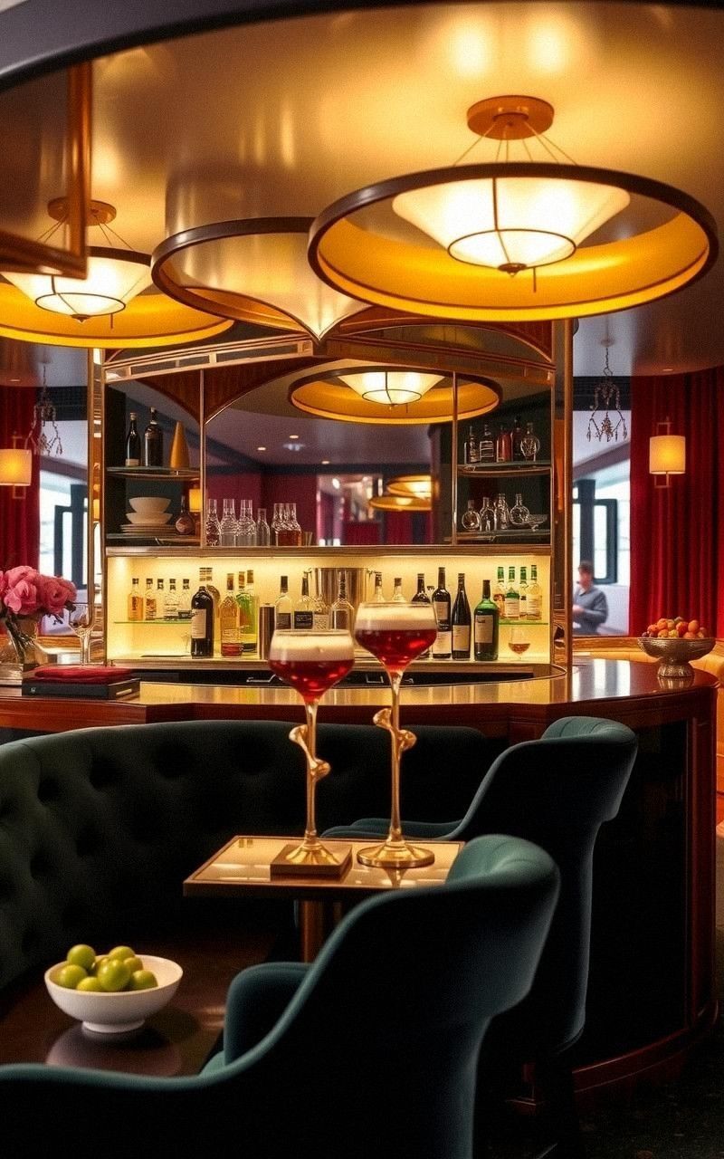 Art Deco Inspired Glamorous Bar Design