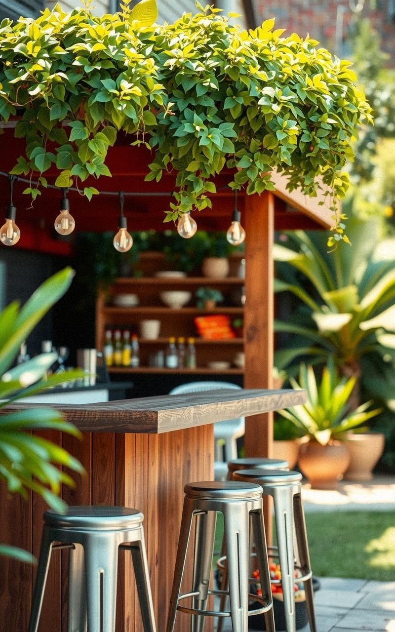 Open-Air Patio Bar For Outdoor Entertaining