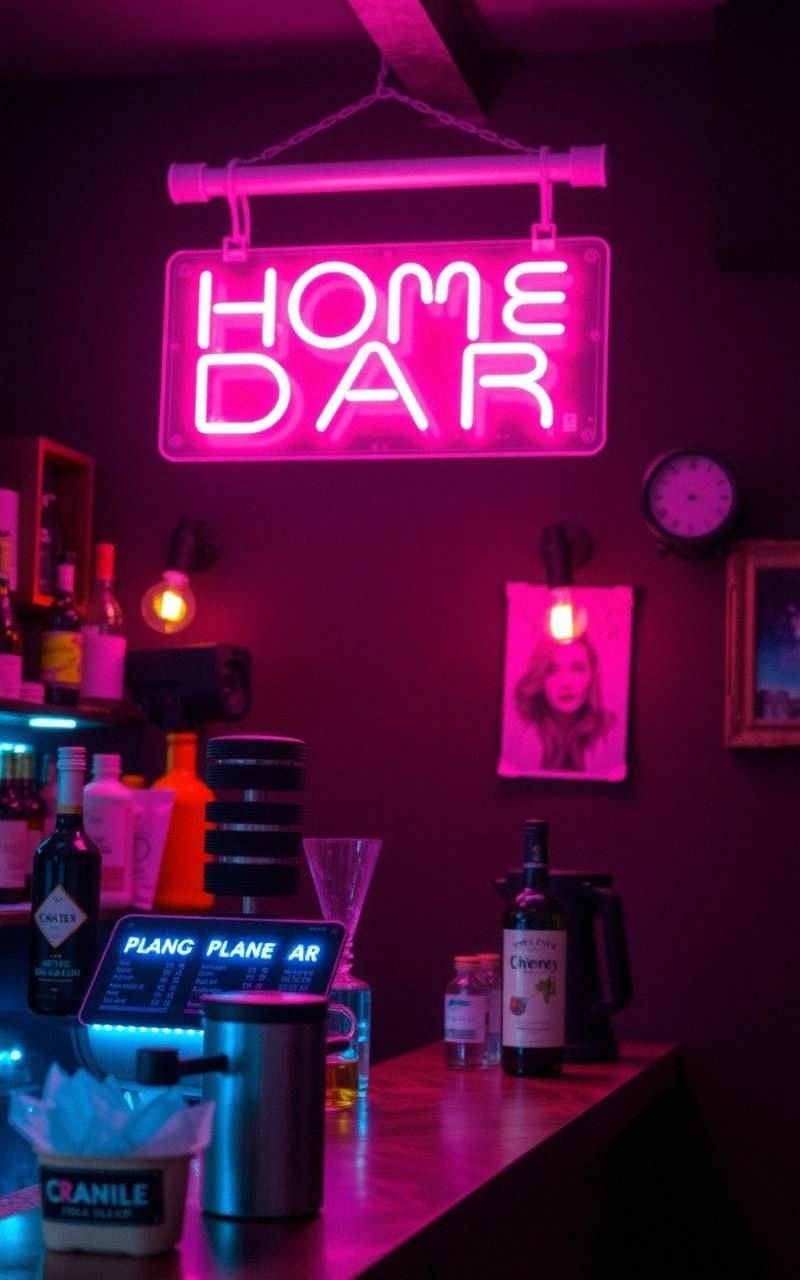 Retro Neon Sign Accent For Fun Vibes