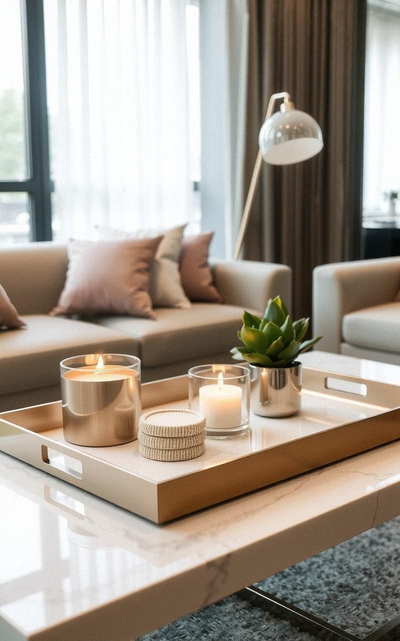 Add a Decorative Tray to Organize Items