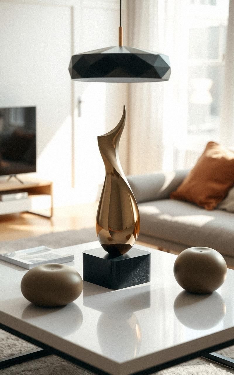 Incorporate a Statement Sculpture for Artistic Flair