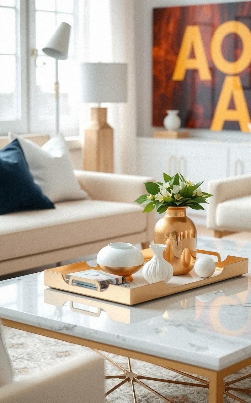 Use Mirrored or Metallic Accents for Shine