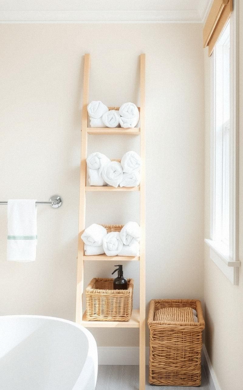 Convert a Ladder Shelf Into a Bathroom Organizer