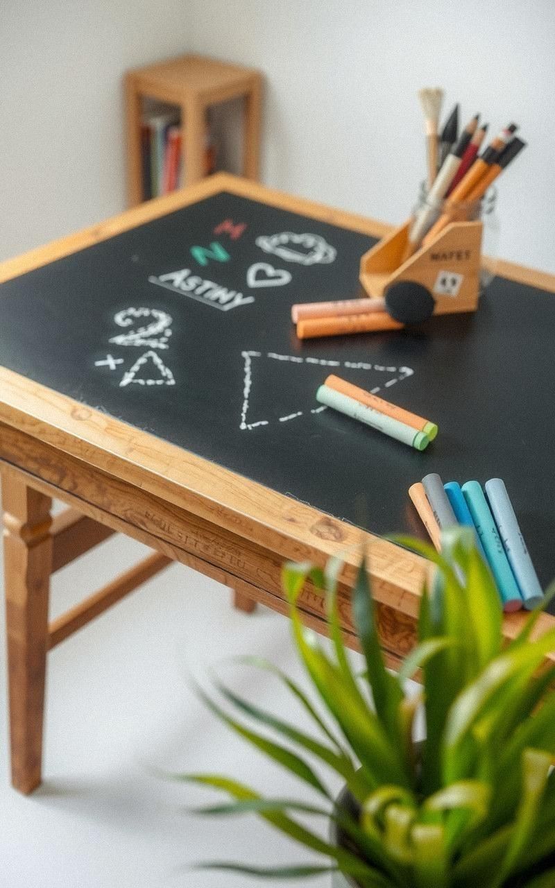 Create a Chalkboard Table From an Old Desk