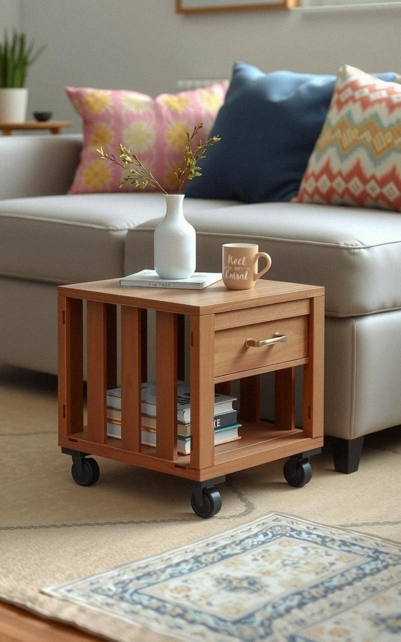 Refinish a Wooden Crate Into a Side Table With Storage